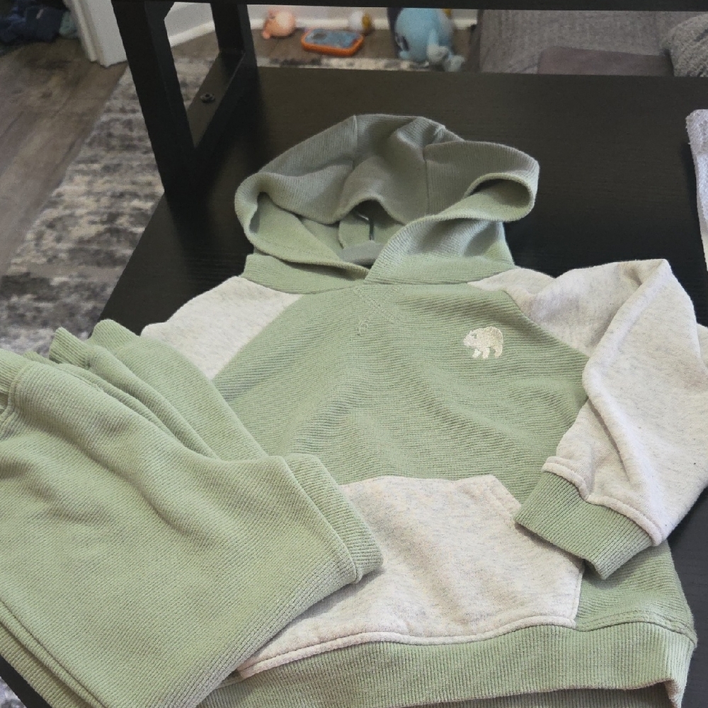 Kids Green and Gray Matching Set